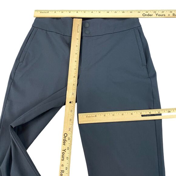 Eddie Bauer Pants Womens Sz 2 Gray Ankle Slit Zipper Pockets Flat Front Outdoor - Picture 3 of 16